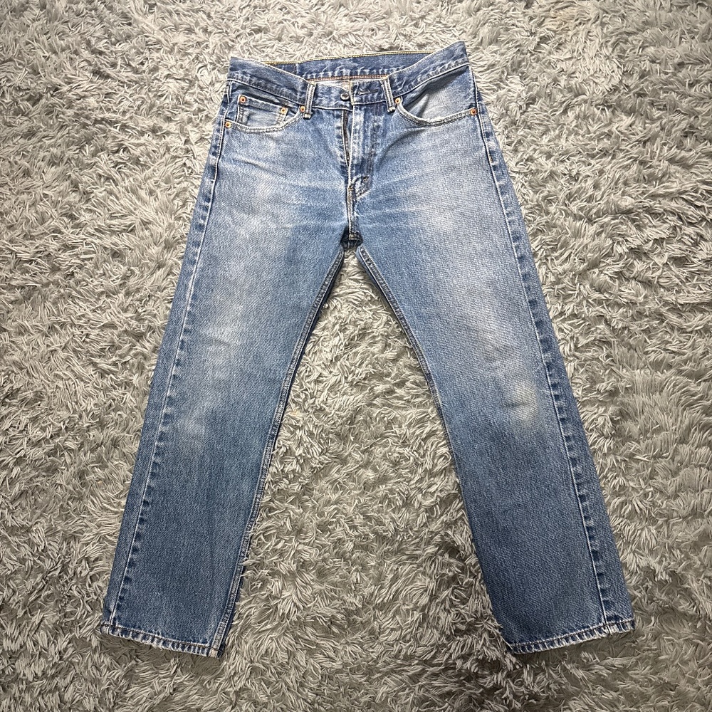 Levi’s 505 Mens 32x30 Blue Straight Leg Jeans Classic Fit Denim